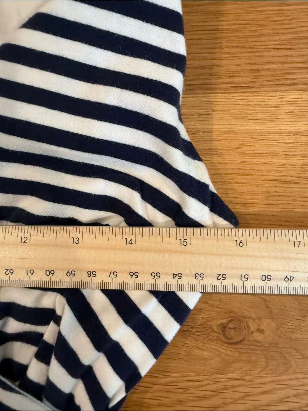 Boden Navy & White Striped Ruched Faux-Wrap Jersey Dress